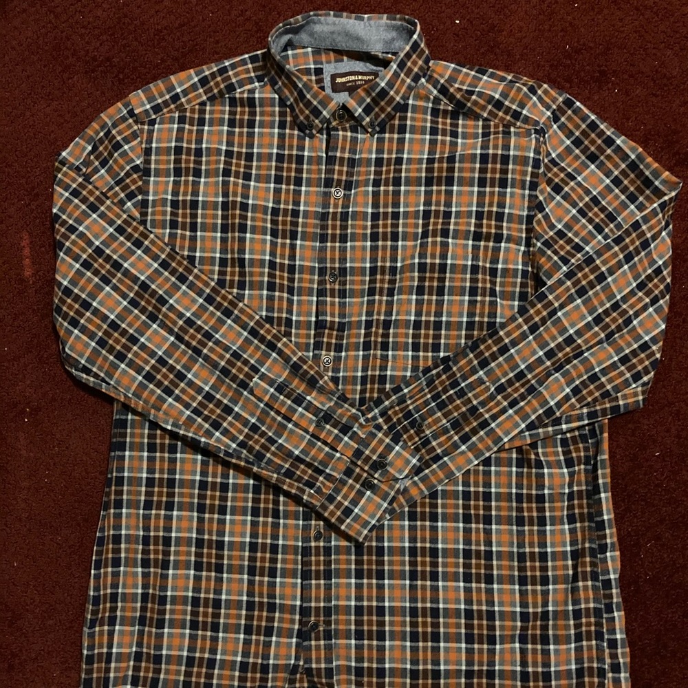 Johnston & Murphy Brushed Button-Down Shirt - M